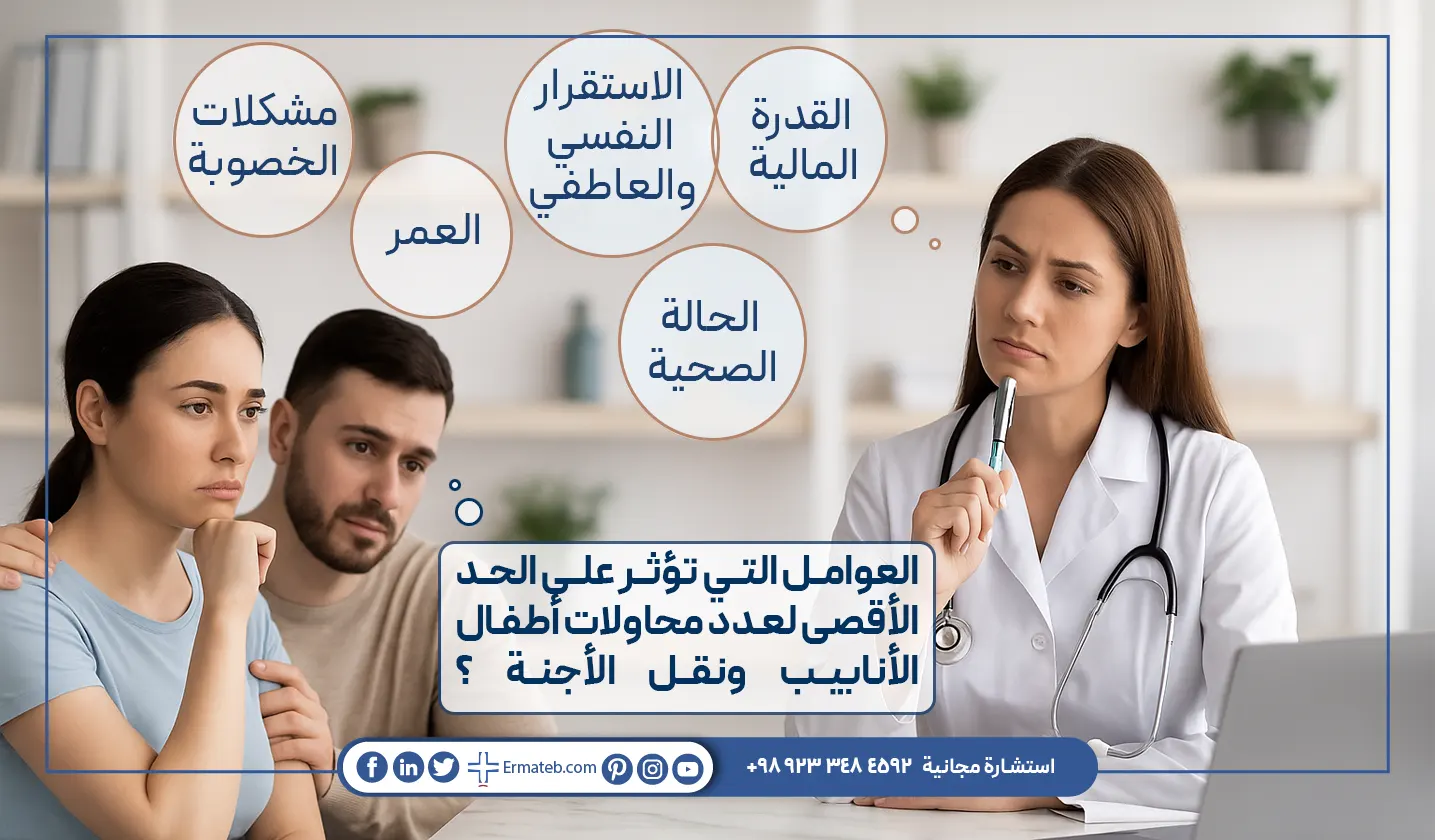 العوامل التي تؤثر على الحد الأقصى لعدد محاولات أطفال الأنابيب ونقل الأجنة 